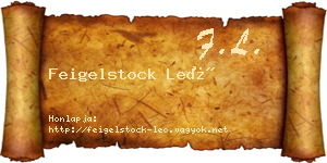 Feigelstock Leó névjegykártya